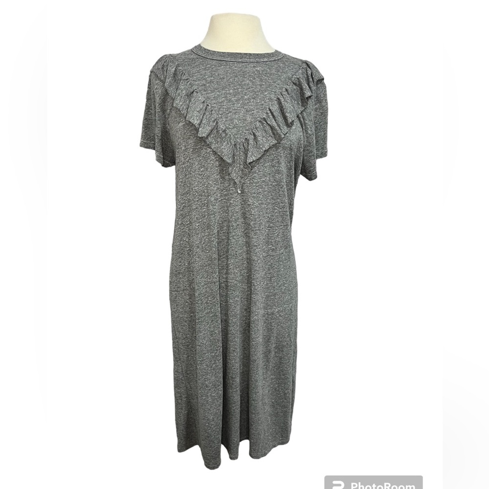 The Great Ruffle gray midi dress size 2